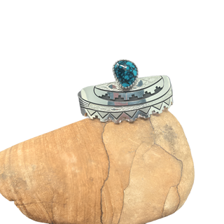 Alton Bedonie Sterling Silver and Spiderweb Turquoise Bracelet Bracelets - Picayune Cellars & Mercantile