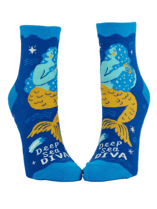 Blue Q Ankle Socks - Deep Sea Diva Socks - Picayune Cellars & Mercantile
