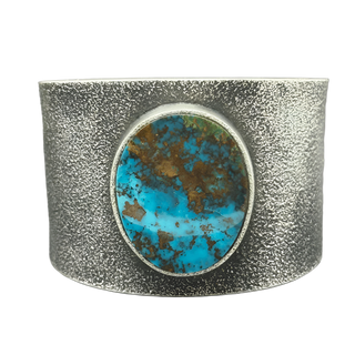 Darryl Begay Tufa Cast Nevada Pilot Mountain Turquoise, Oxblood Coral & Dragonfly Bracelet - Picayune Cellars & Mercantile