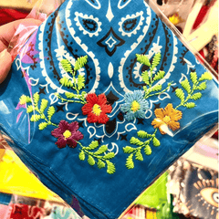 Floral Embroidered Bandana