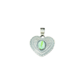 Green Turquoise Heart Pendant Pendants/Necklaces - Picayune Cellars & Mercantile