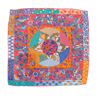 Hermes Admore Artists - Piqué Fleuri de Provence Pocket Square 42cm Scarves - Picayune Cellars & Mercantile