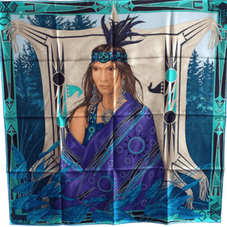 Hermes Antoine Tzapoff Wa'Ko - Ni Princess Silk Scarf 90cm Scarves - Picayune Cellars & Mercantile