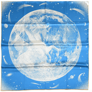 Hermes Dimitri Rybaltchenko Clair de Lune Double Face Silk Scarf 90cm Scarves - Picayune Cellars & Mercantile