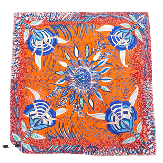 Hermes Flowers of South Africa Silk Scarf 90cm Scarves - Picayune Cellars & Mercantile