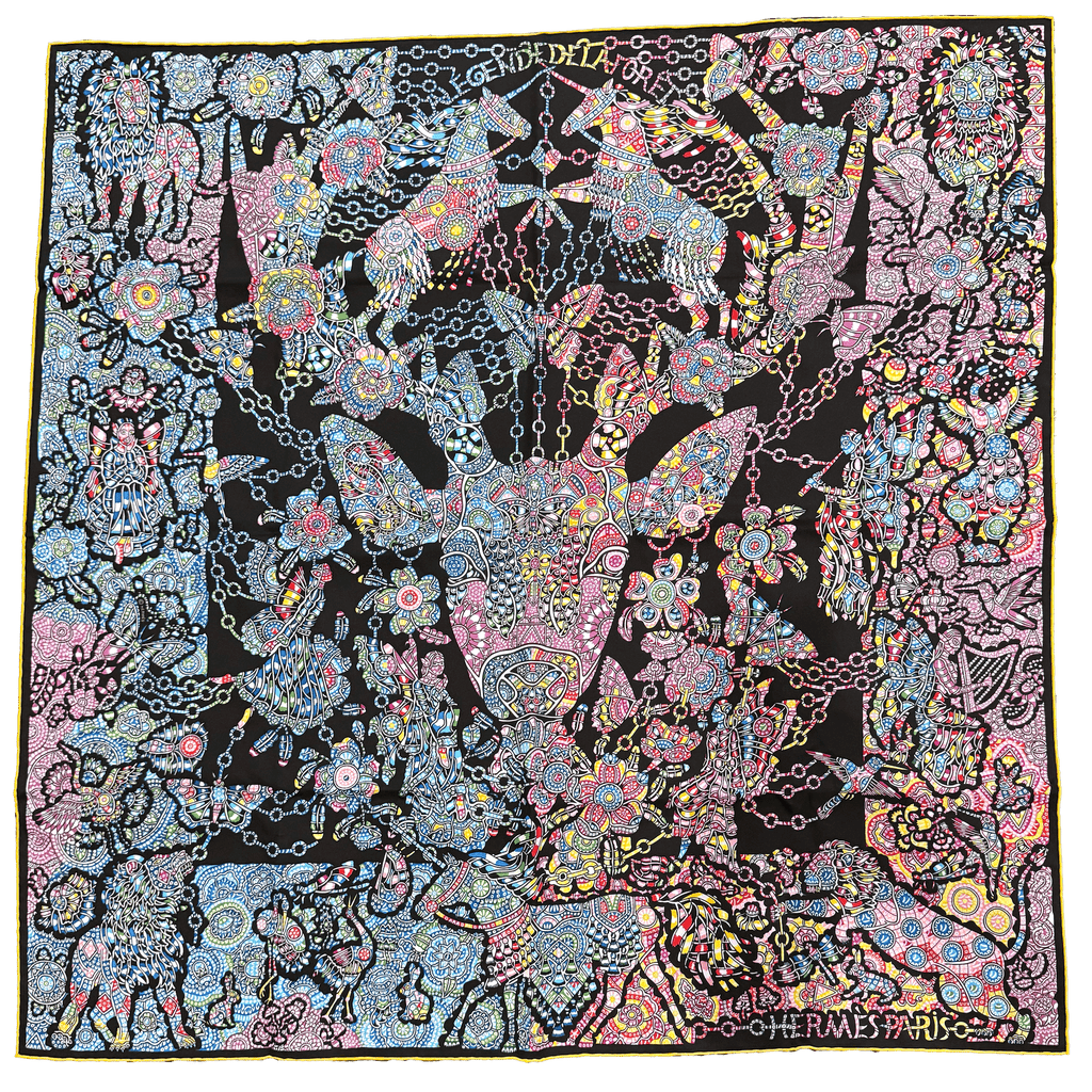 Hermes Scarf Legende De La Foret Emeline Piot 90cm Picayune hermes-scarf-legende-de-la-foret-emeline-piot-90cm-picayune