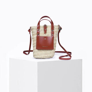 Nano Panier Woven Micro Purse with Leather Purses - Picayune Cellars & Mercantile