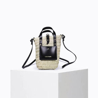 Nano Panier Woven Micro Purse with Leather Purses - Picayune Cellars & Mercantile