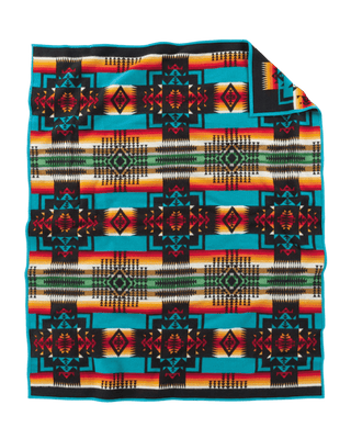 Pendleton Blanket Chief Joseph Black - Aqua Blankets - Picayune Cellars & Mercantile