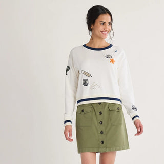 Pendleton Women's Graphic French Terry Pullover - Antique White Women's Apparel - Picayune Cellars & Mercantile