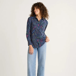 Pendleton Women's Print Gambler Shirt Navy Western Brights Women's Apparel - Picayune Cellars & Mercantile