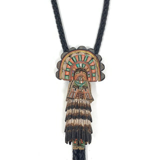 Sa'alko Carving Bolo Tie by Ronald Honyouti Belts, Buckles, & Bolos - Picayune Cellars & Mercantile
