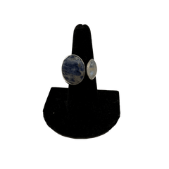 Sodalite & Moonstone Double Stone Adjustable Ring