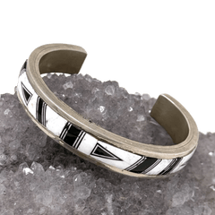 Thomas Francisco Opal & Onyx Inlay Cuff