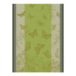 Green Jacquard Français Jardin De Papillons Kitchen Towel Kitchen Towels - Picayune Cellars & Mercantile