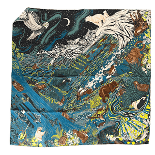 Vintage Hermès Scarf Into the Canadian Wild 90 Scarves - Picayune Cellars & Mercantile