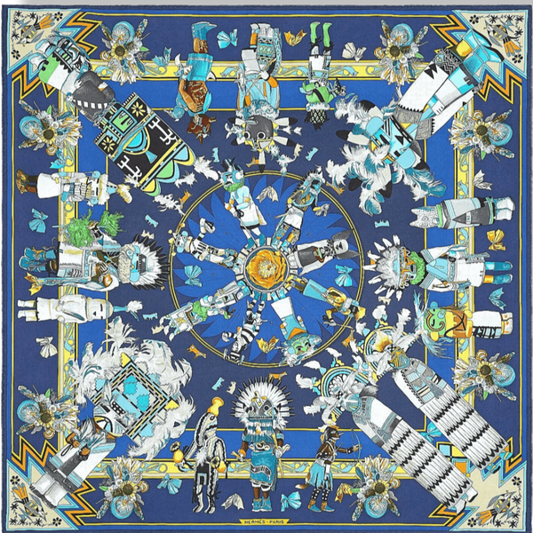 Hermès Carousel Scarf - Blue Scarves and Shawls, Accessories - HER537435