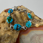 Merle House Sonoran Gold Turquoise Link Bracelet