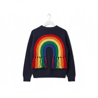Rainbow Crochet Sweater