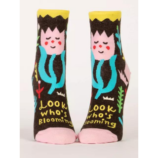 Blue Q Women's Ankle Socks  "Look Who's Blooming"