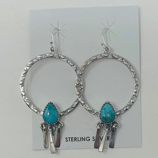 Kingman Turquoise & Sterling Silver Earrings