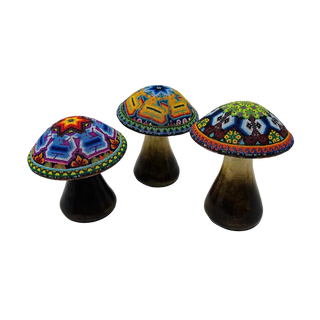 Huichol Beaded Mushroom