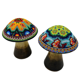 Huichol Beaded Mushroom