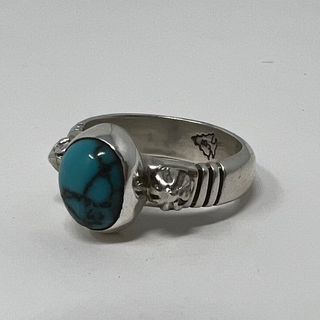 Al Joe Kingman Turquoise Ring-Al Joe-Picayune Cellars & Mercantile