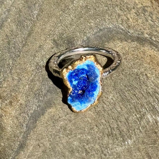 Azurite and Sterling Silver Ring-Miscellaneous-Picayune Cellars & Mercantile