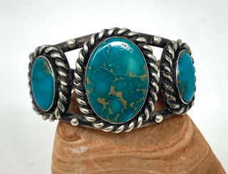 Blue Gem Stone 1970's Cuff