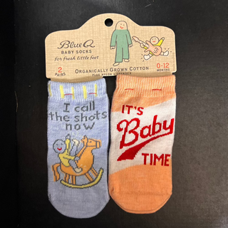 Blue Q Baby Socks "Call Shots / Baby Time"