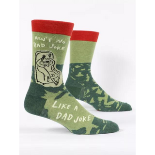 Blue Q Men's Crew Sock "Dad Joke"