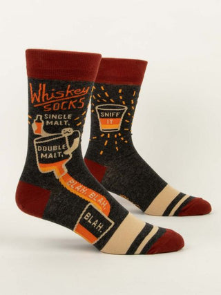 Blue Q Men's Crew Socks "Whiskey Socks"