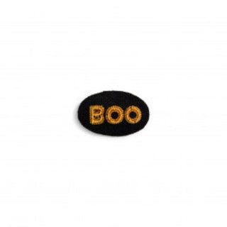 "Boo" Embroidered Brooch