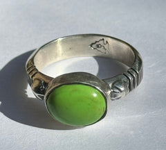 Bryan Joe Sterling Silver Ring with Stone