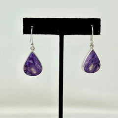 Charoite Sterling Silver Earrings
