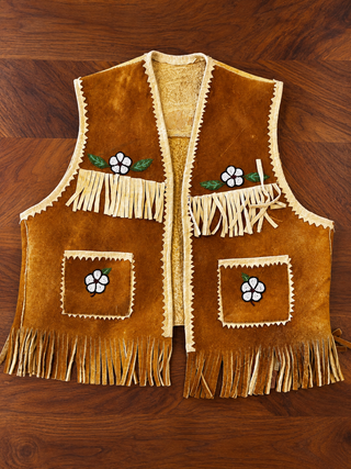 Vintage Suede Fringe Vest