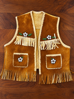 Vintage Suede Fringe Vest