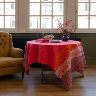 Cottage Pink Coated Tablecloth