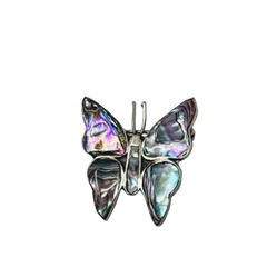 Sterling Silver & Abalone Butterfly Pin