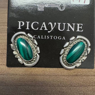 Earring Malachite Modern-Miscellaneous - NM-Picayune Cellars & Mercantile