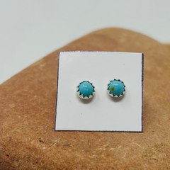 L. Yazzie Sterling Silver Stud Earrings