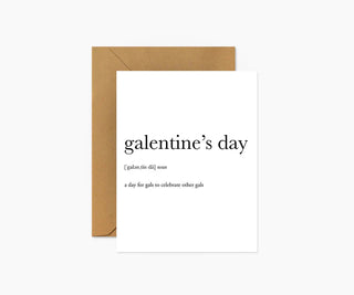 "Galentine's Day" Definition Card