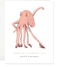 Glamour 'Pus Birthday Card