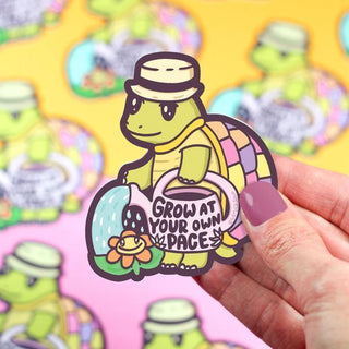 Grow at your own pace sticker