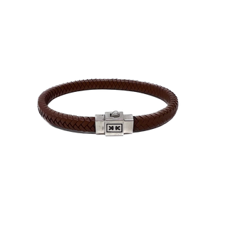 Guiot De Bourg Braided Leather Bracelet