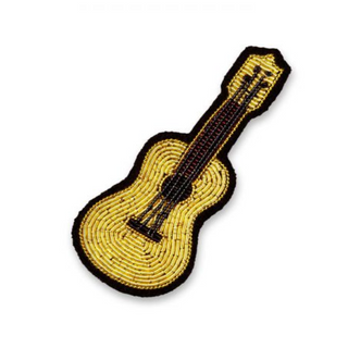 "Guitar" Embroidered Brooch