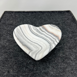 Heart Snack Bowl Zebra Calcite