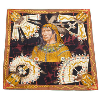 Hermes Scarf "Cosmogonie Apache" Twill Carre 90