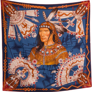 Hermes Scarf "Cosmogonie Apache" Twill Carre 90